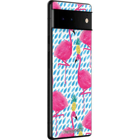 Bouffants and Broken Hearts Party Flamingos Google Pixel 6 Pro Skin